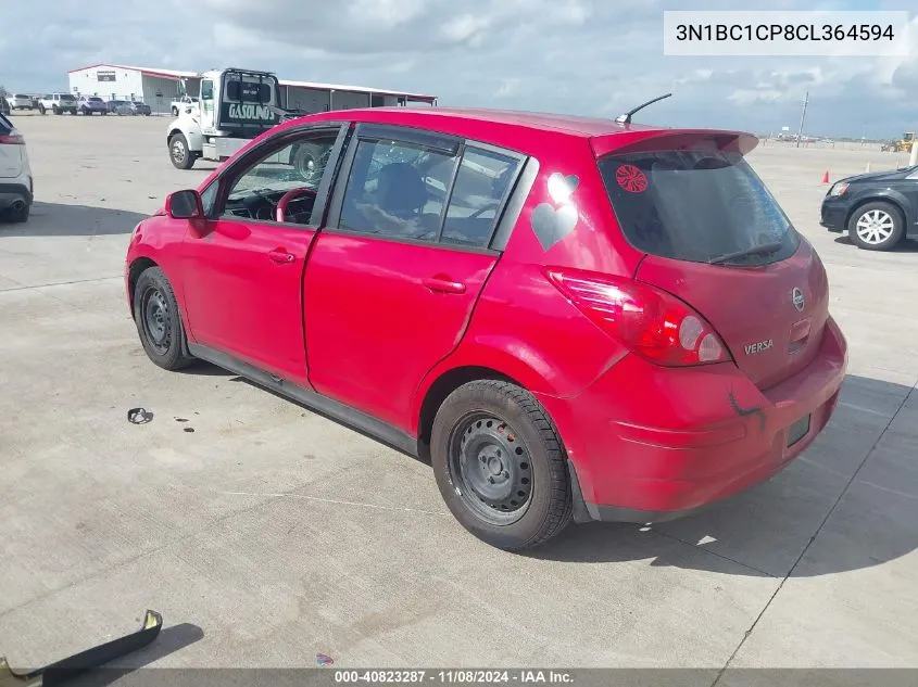 2012 Nissan Versa S VIN: 3N1BC1CP8CL364594 Lot: 40823287