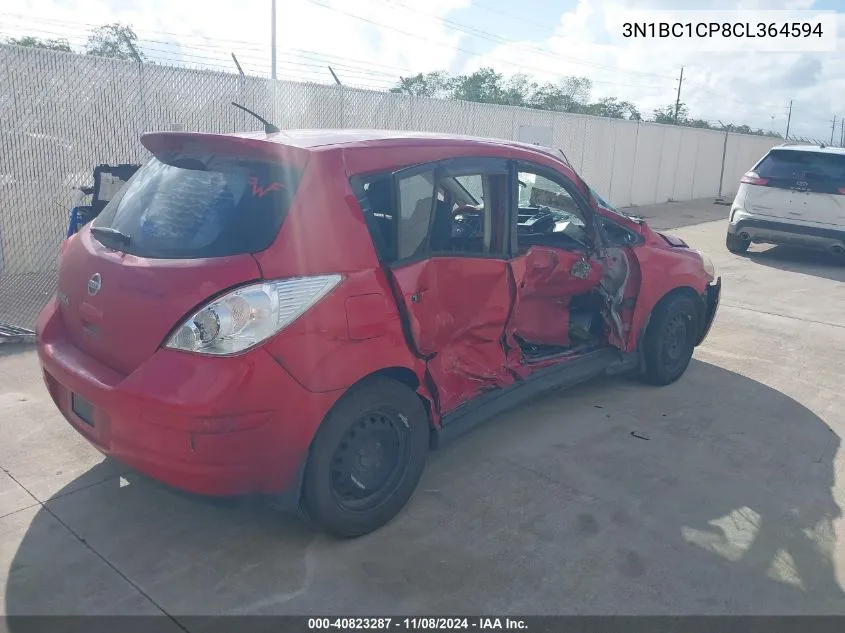 2012 Nissan Versa S VIN: 3N1BC1CP8CL364594 Lot: 40823287