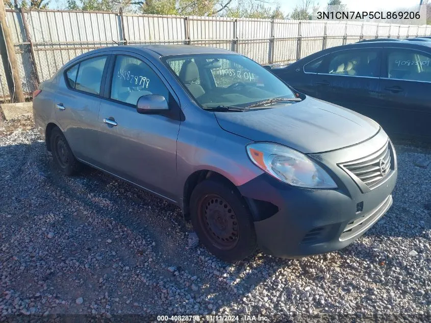 2012 Nissan Versa 1.6 Sv VIN: 3N1CN7AP5CL869206 Lot: 40828798