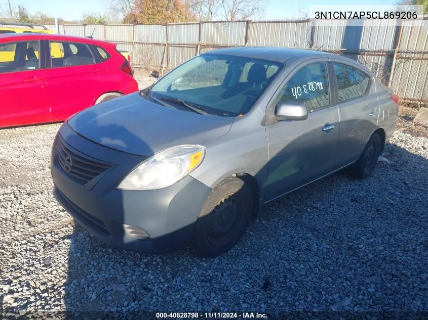 2012 Nissan Versa 1.6 Sv VIN: 3N1CN7AP5CL869206 Lot: 40828798