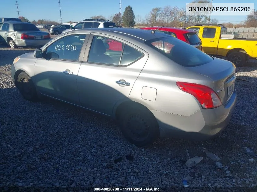 2012 Nissan Versa 1.6 Sv VIN: 3N1CN7AP5CL869206 Lot: 40828798