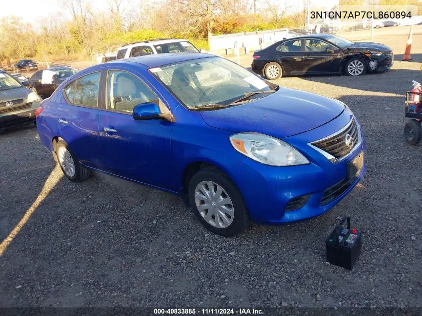 2012 Nissan Versa 1.6 Sv VIN: 3N1CN7AP7CL860894 Lot: 40833885