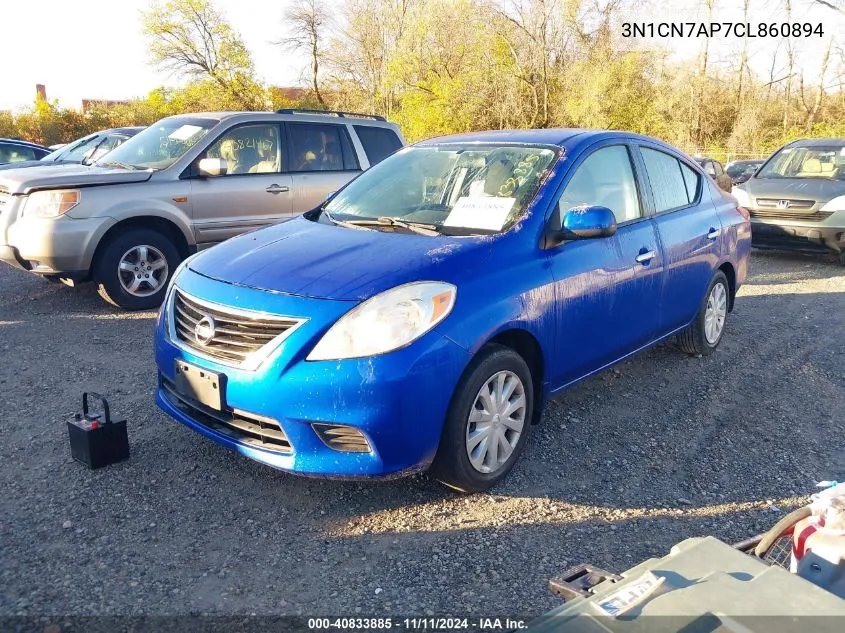 2012 Nissan Versa 1.6 Sv VIN: 3N1CN7AP7CL860894 Lot: 40833885