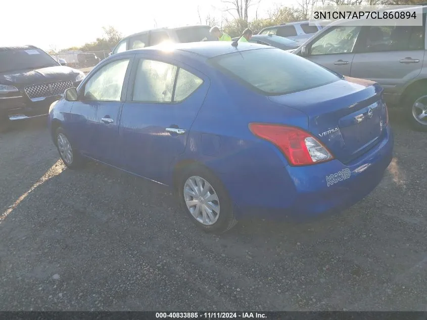 2012 Nissan Versa 1.6 Sv VIN: 3N1CN7AP7CL860894 Lot: 40833885