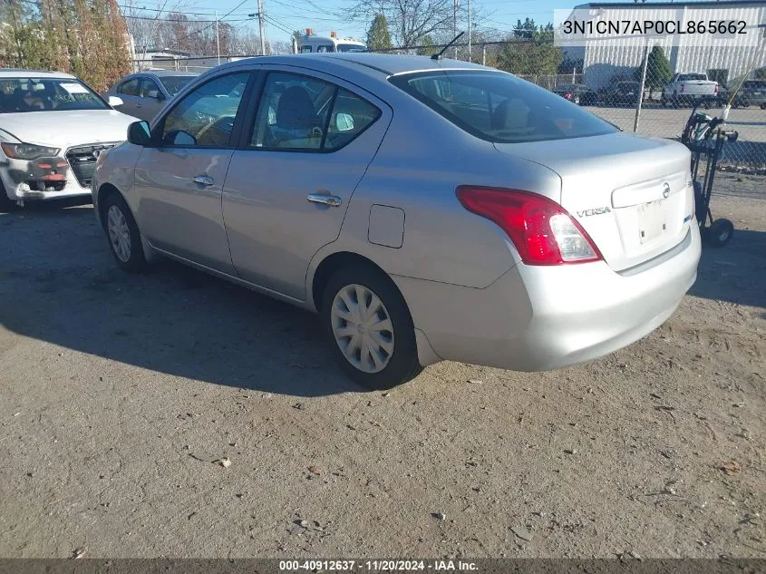 2012 Nissan Versa 1.6 Sv VIN: 3N1CN7AP0CL865662 Lot: 40912637