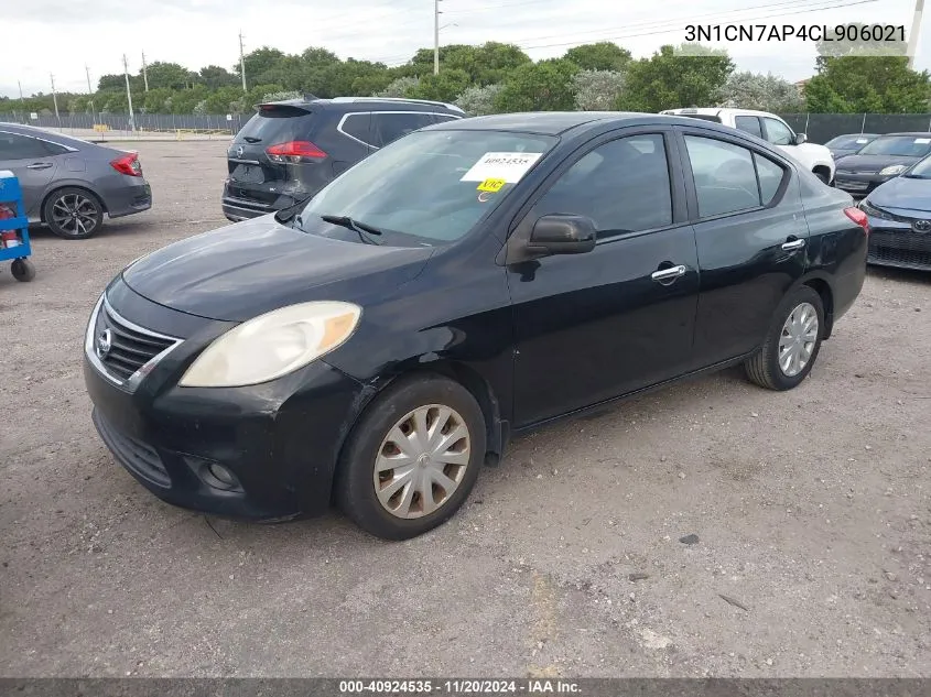 2012 Nissan Versa 1.6 Sv VIN: 3N1CN7AP4CL906021 Lot: 40924535