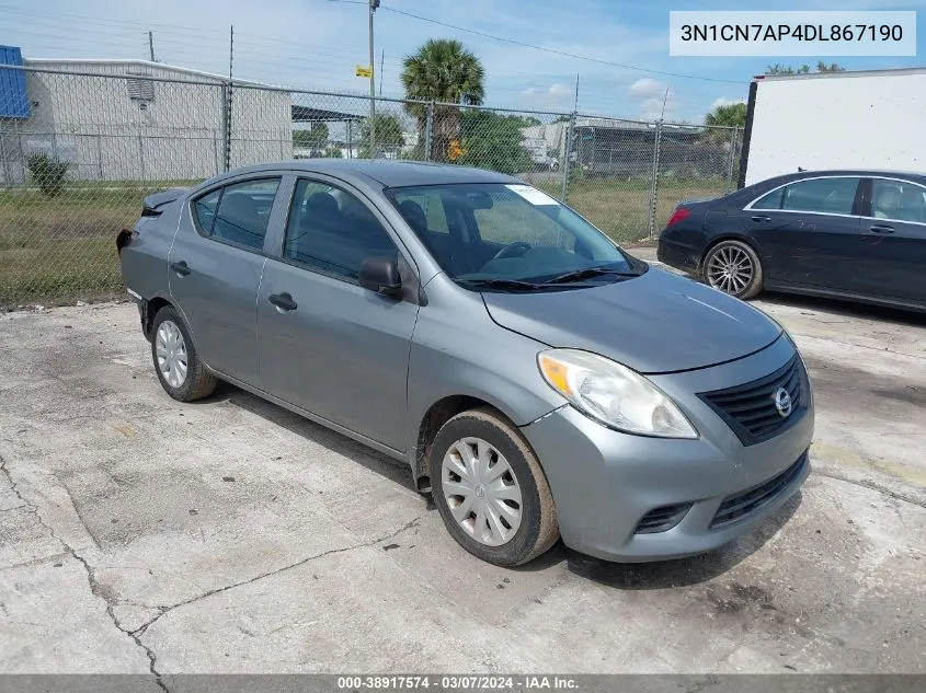 3N1CN7AP4DL867190 2013 Nissan Versa 1.6 S+