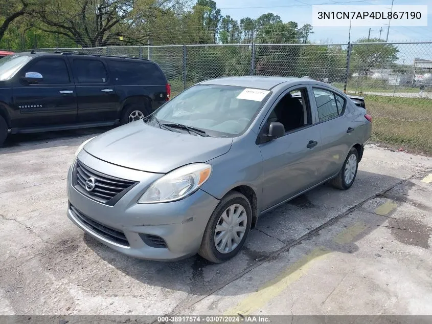 3N1CN7AP4DL867190 2013 Nissan Versa 1.6 S+