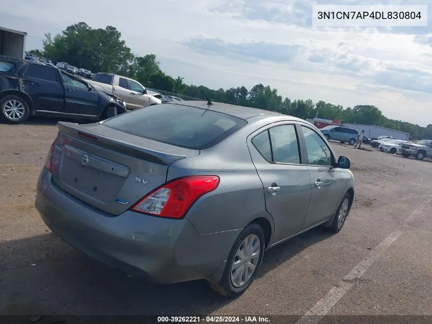 2013 Nissan Versa 1.6 Sv VIN: 3N1CN7AP4DL830804 Lot: 39262221