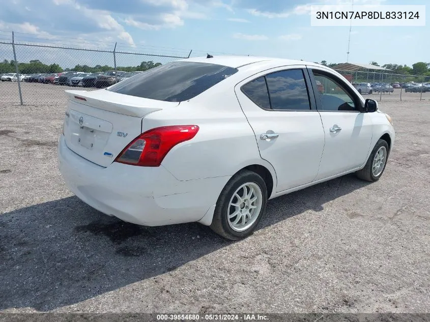 2013 Nissan Versa 1.6 Sv VIN: 3N1CN7AP8DL833124 Lot: 39554680