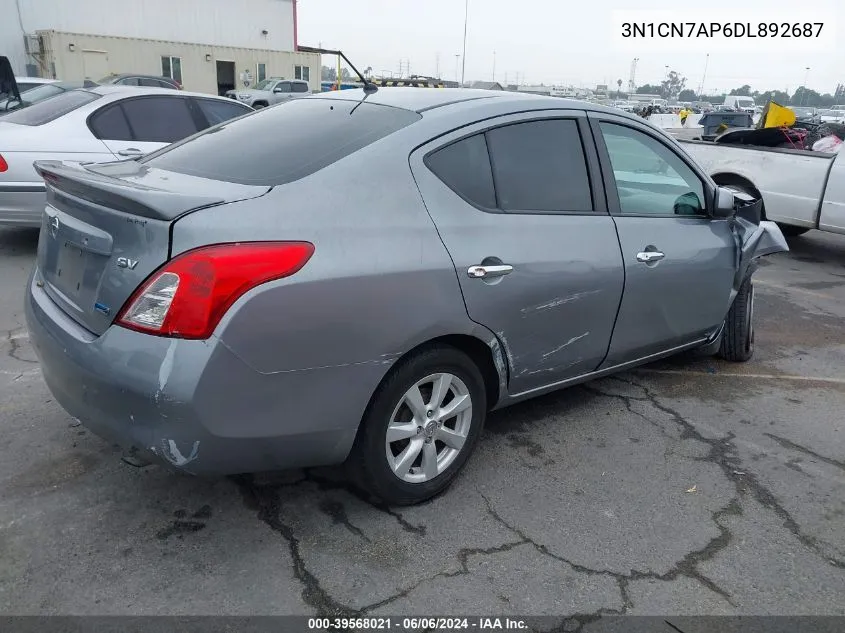 3N1CN7AP6DL892687 2013 Nissan Versa 1.6 Sl