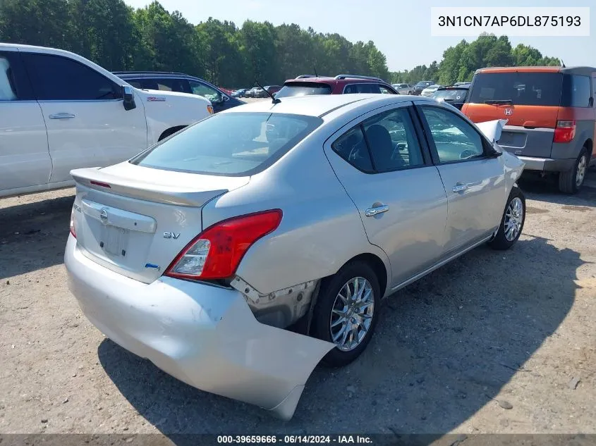 2013 Nissan Versa 1.6 Sv VIN: 3N1CN7AP6DL875193 Lot: 39659666