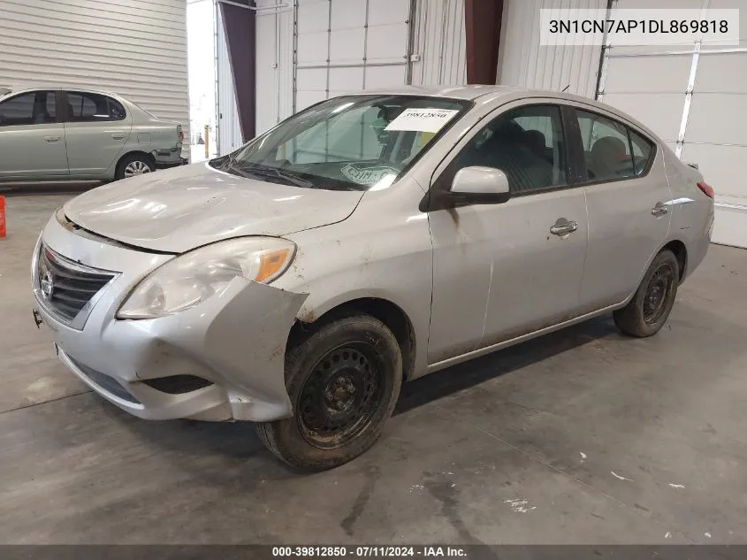 2013 Nissan Versa 1.6 Sv VIN: 3N1CN7AP1DL869818 Lot: 39812850