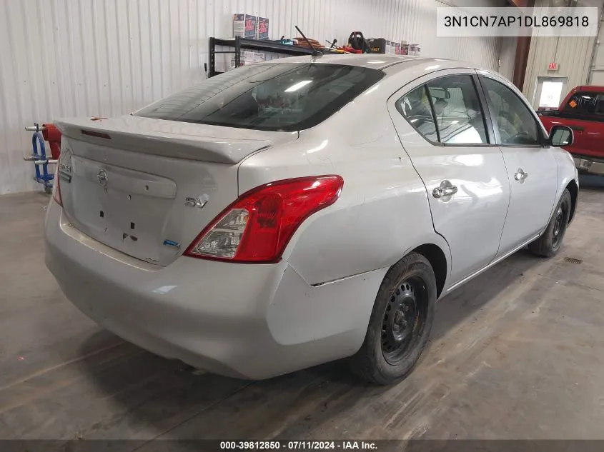 2013 Nissan Versa 1.6 Sv VIN: 3N1CN7AP1DL869818 Lot: 39812850