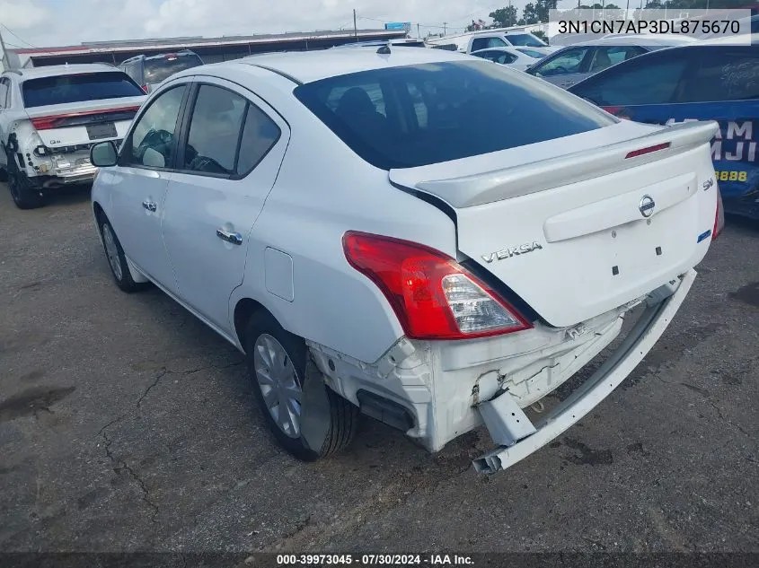 2013 Nissan Versa 1.6 Sv VIN: 3N1CN7AP3DL875670 Lot: 39973045