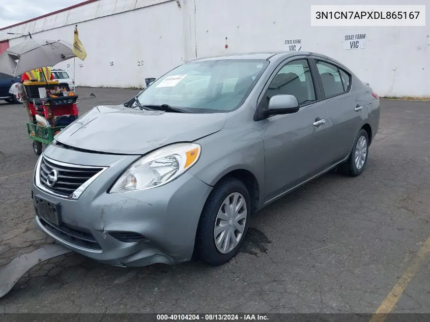 3N1CN7APXDL865167 2013 Nissan Versa 1.6 Sv