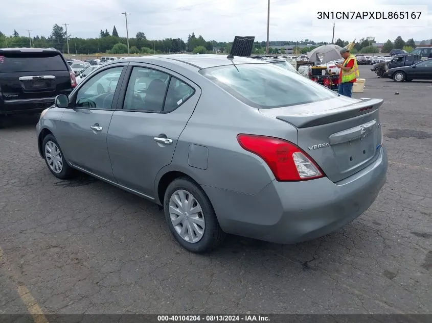 2013 Nissan Versa 1.6 Sv VIN: 3N1CN7APXDL865167 Lot: 40104204