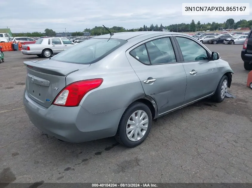 3N1CN7APXDL865167 2013 Nissan Versa 1.6 Sv