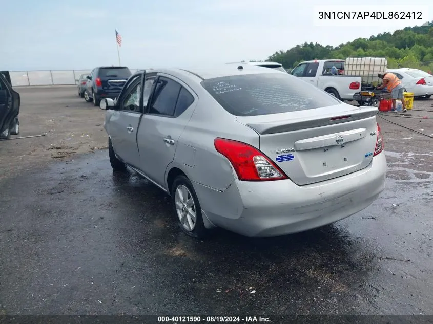 2013 Nissan Versa 1.6 Sv VIN: 3N1CN7AP4DL862412 Lot: 40121590