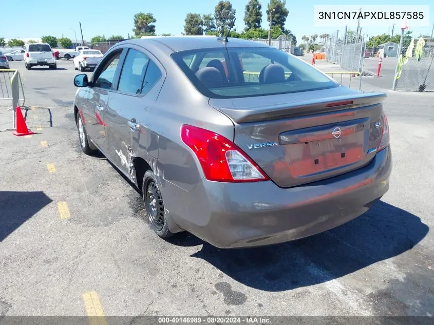 2013 Nissan Versa 1.6 Sl VIN: 3N1CN7APXDL857585 Lot: 40146989