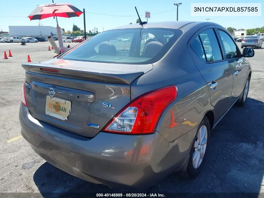 2013 Nissan Versa 1.6 Sl VIN: 3N1CN7APXDL857585 Lot: 40146989