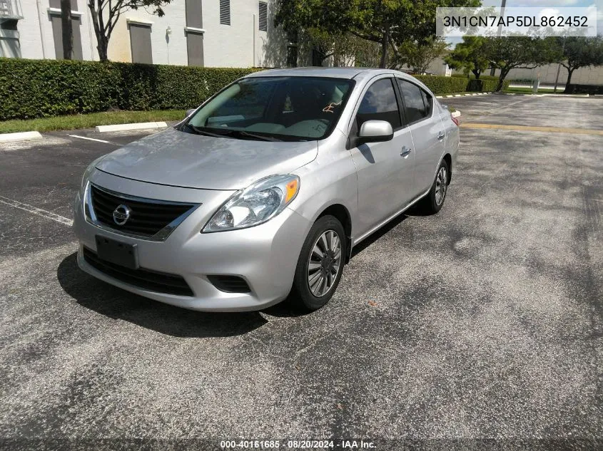 2013 Nissan Versa 1.6 Sv VIN: 3N1CN7AP5DL862452 Lot: 40161685