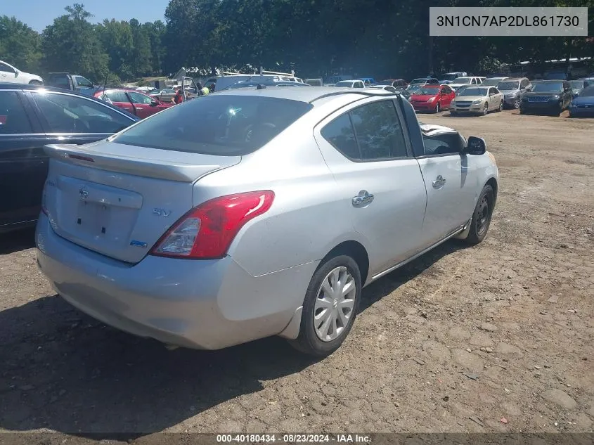 2013 Nissan Versa 1.6 Sv VIN: 3N1CN7AP2DL861730 Lot: 40180434