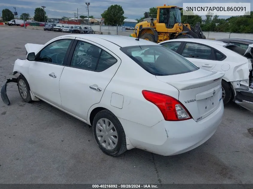 2013 Nissan Versa 1.6 Sv VIN: 3N1CN7AP0DL860091 Lot: 40216892