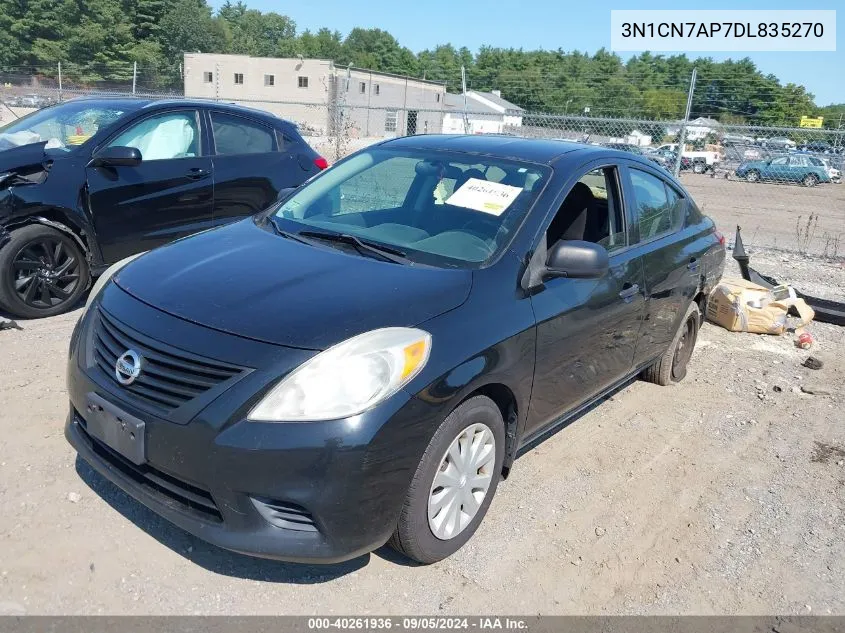 2013 Nissan Versa 1.6 S VIN: 3N1CN7AP7DL835270 Lot: 40261936