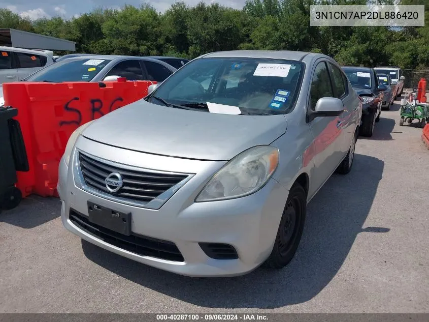 2013 Nissan Versa 1.6 Sv VIN: 3N1CN7AP2DL886420 Lot: 40287100