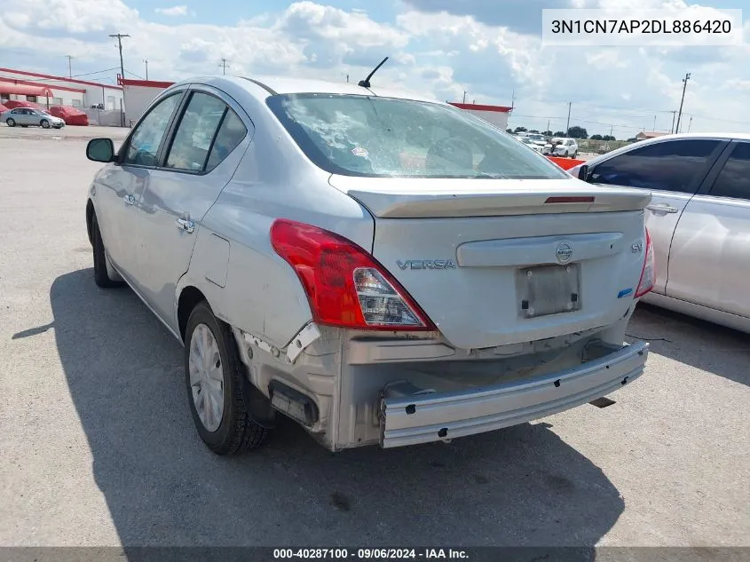 2013 Nissan Versa 1.6 Sv VIN: 3N1CN7AP2DL886420 Lot: 40287100