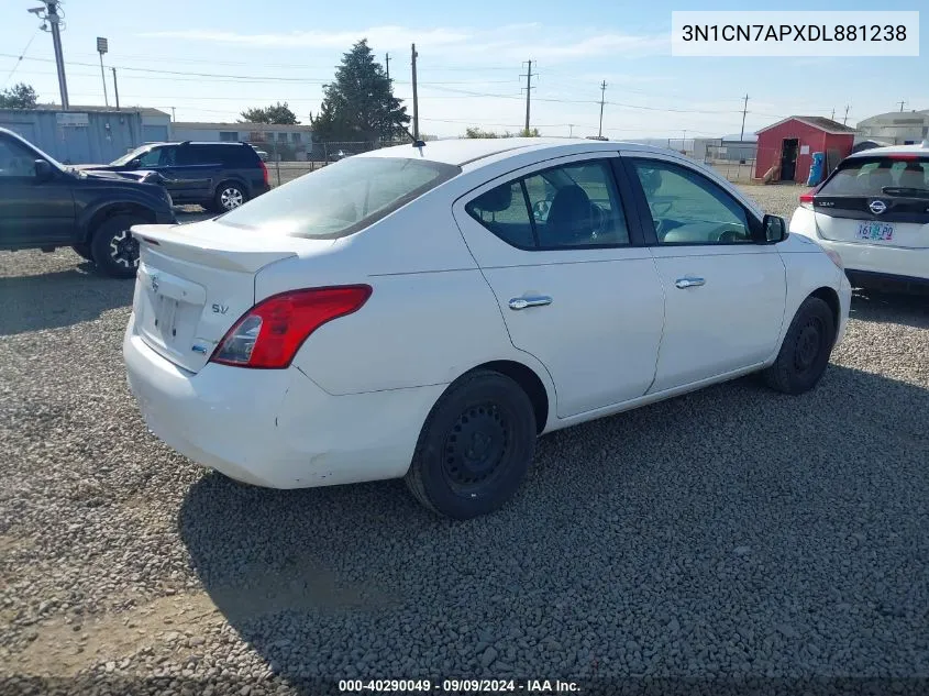 3N1CN7APXDL881238 2013 Nissan Versa 1.6 Sv