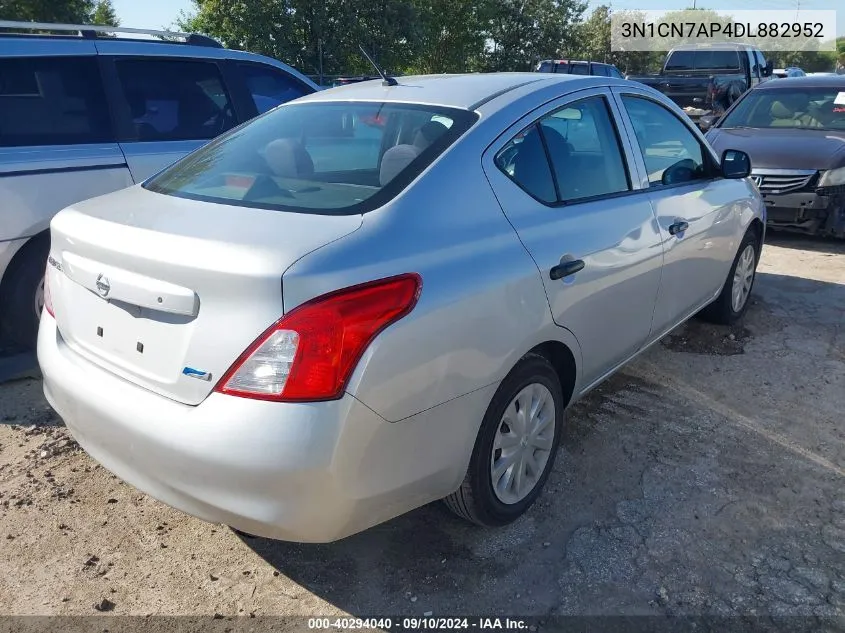 2013 Nissan Versa S/S Plus/Sv/Sl VIN: 3N1CN7AP4DL882952 Lot: 40294040