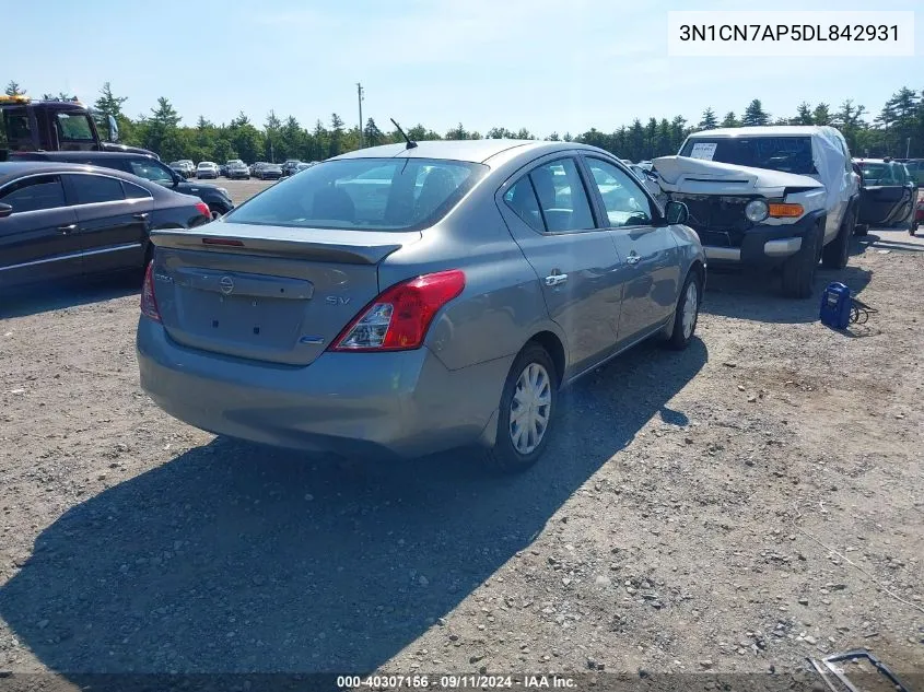 2013 Nissan Versa 1.6 Sv VIN: 3N1CN7AP5DL842931 Lot: 40307156