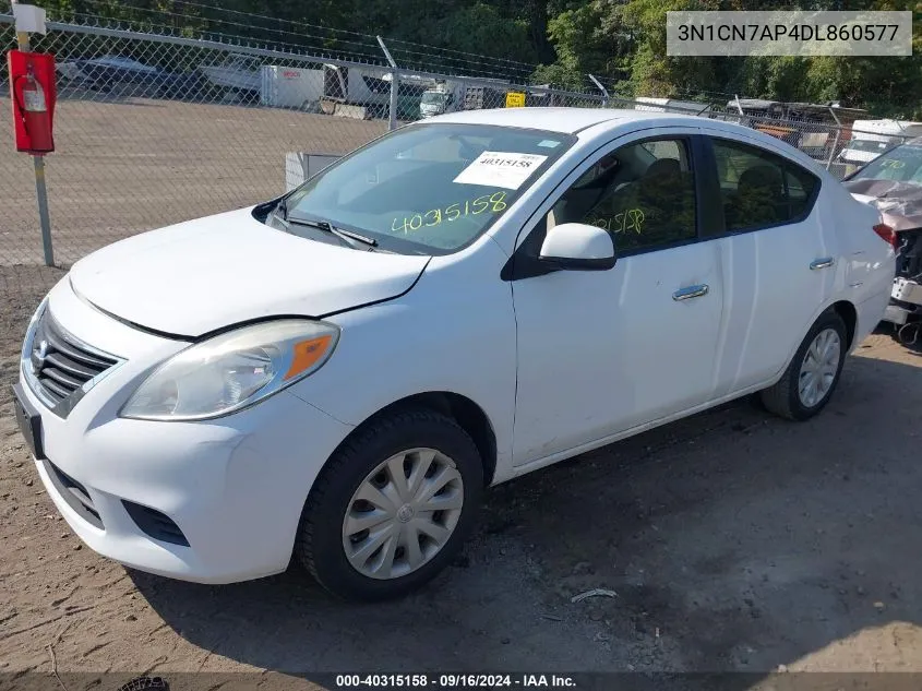 2013 Nissan Versa S/S Plus/Sv/Sl VIN: 3N1CN7AP4DL860577 Lot: 40315158