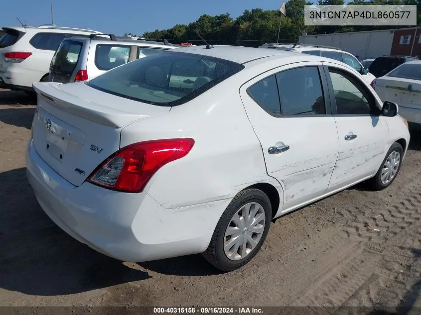 2013 Nissan Versa S/S Plus/Sv/Sl VIN: 3N1CN7AP4DL860577 Lot: 40315158