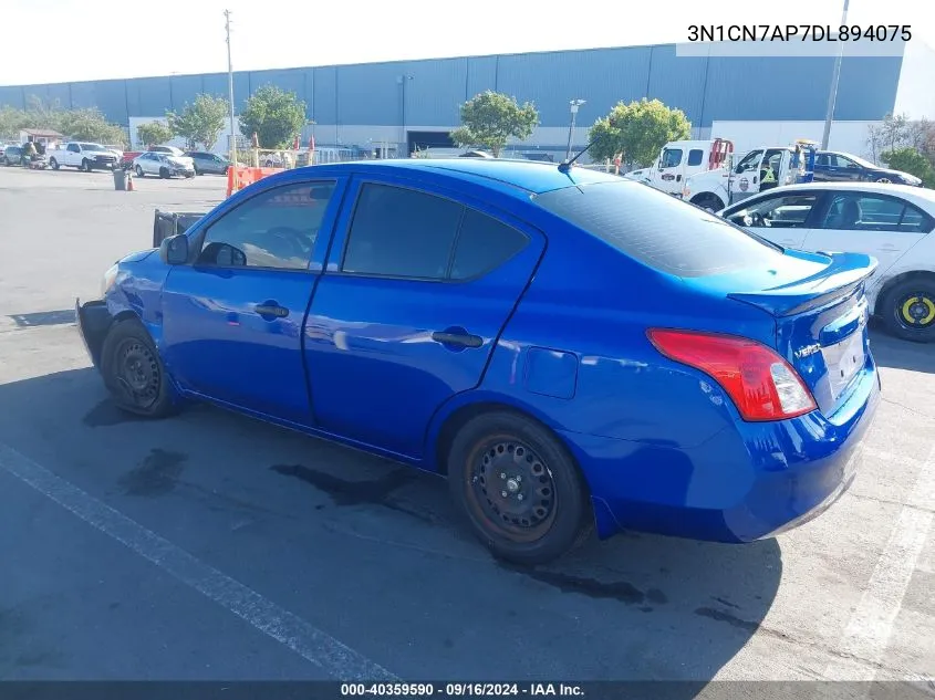 2013 Nissan Versa 1.6 S+ VIN: 3N1CN7AP7DL894075 Lot: 40359590