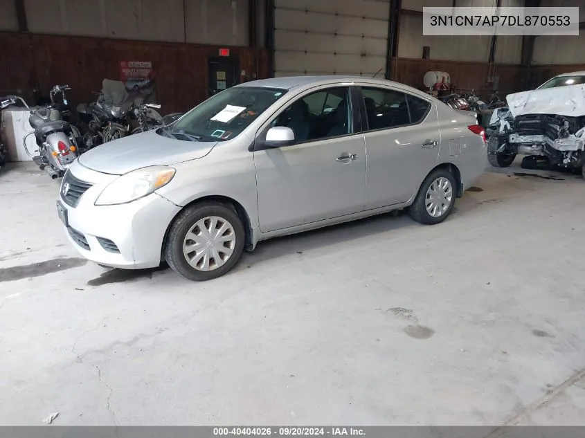 2013 Nissan Versa 1.6 Sv VIN: 3N1CN7AP7DL870553 Lot: 40404026