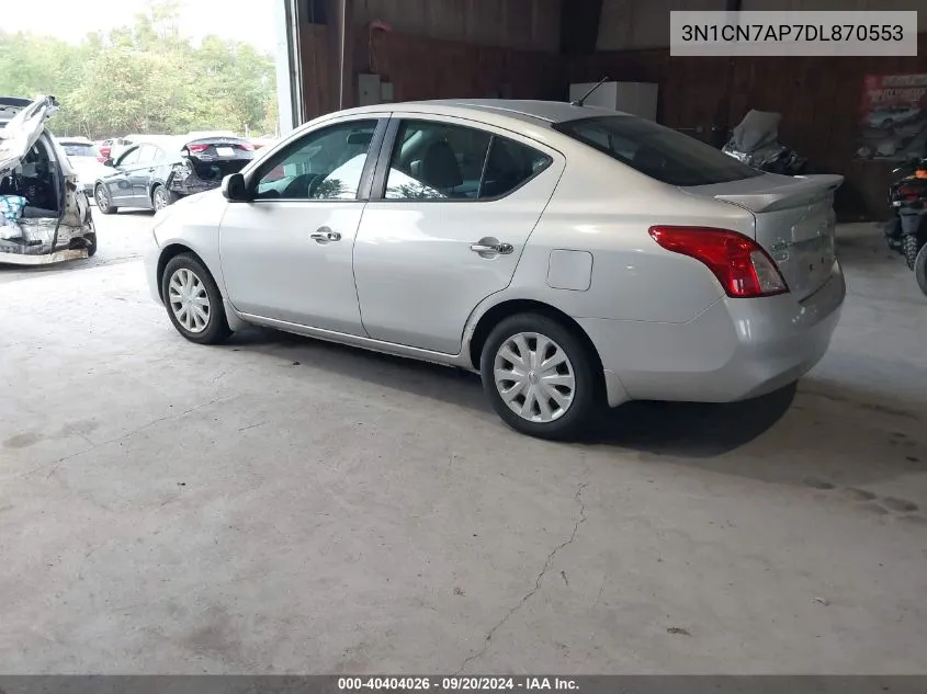 2013 Nissan Versa 1.6 Sv VIN: 3N1CN7AP7DL870553 Lot: 40404026