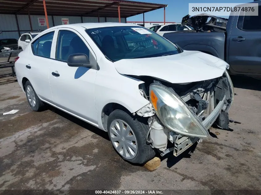 2013 Nissan Versa 1.6 S VIN: 3N1CN7AP7DL874876 Lot: 40424837