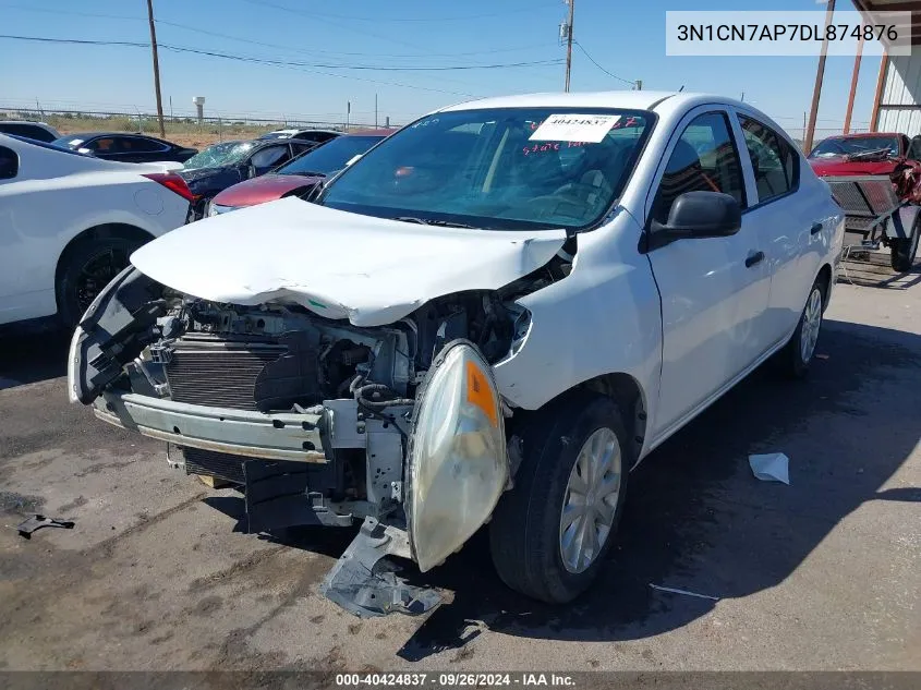 2013 Nissan Versa 1.6 S VIN: 3N1CN7AP7DL874876 Lot: 40424837