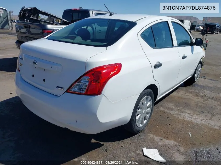 2013 Nissan Versa 1.6 S VIN: 3N1CN7AP7DL874876 Lot: 40424837