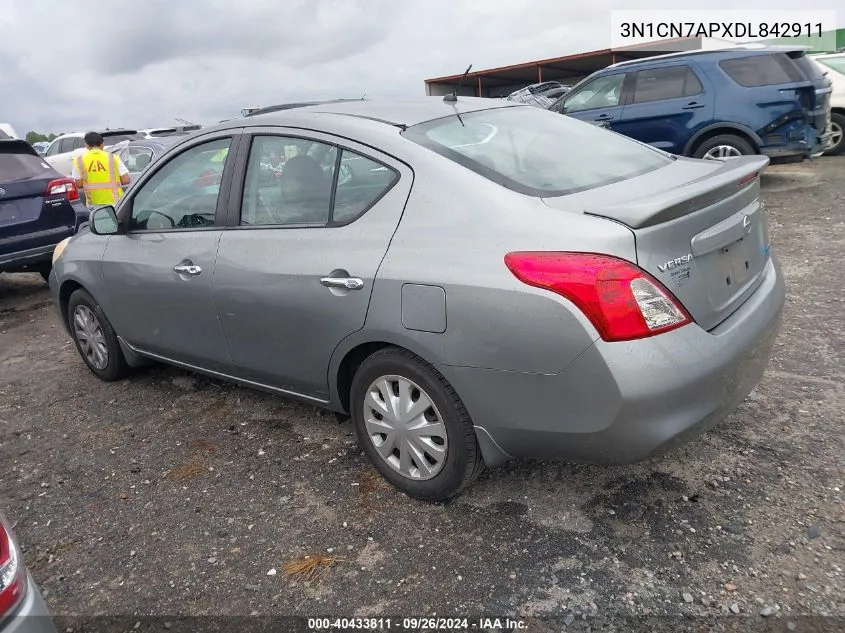 3N1CN7APXDL842911 2013 Nissan Versa 1.6 Sv