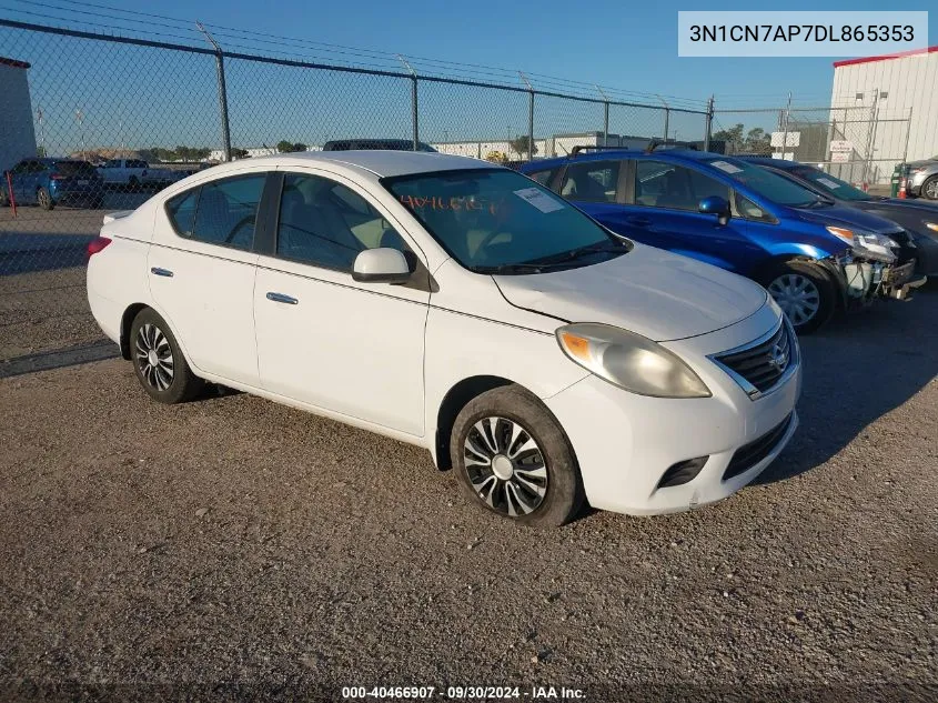 2013 Nissan Versa S/S Plus/Sv/Sl VIN: 3N1CN7AP7DL865353 Lot: 40466907