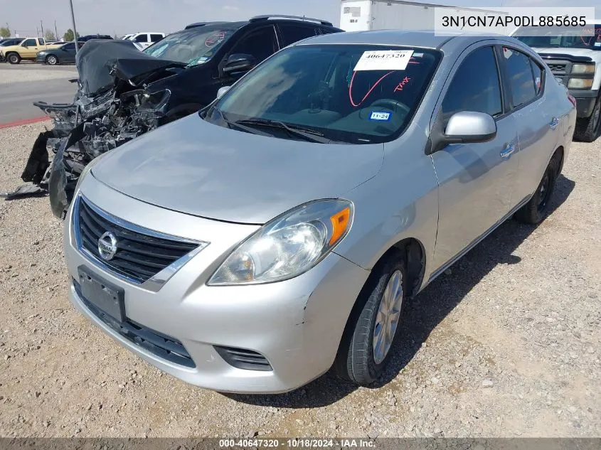 2013 Nissan Versa 1.6 Sv VIN: 3N1CN7AP0DL885685 Lot: 40647320