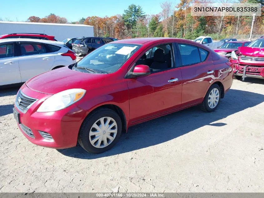 2013 Nissan Versa 1.6 Sv VIN: 3N1CN7AP8DL835388 Lot: 40701166