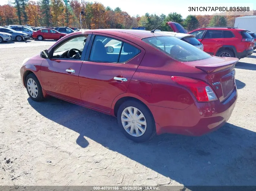 2013 Nissan Versa 1.6 Sv VIN: 3N1CN7AP8DL835388 Lot: 40701166