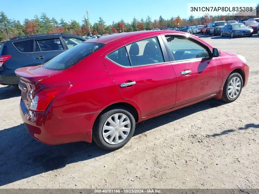 2013 Nissan Versa 1.6 Sv VIN: 3N1CN7AP8DL835388 Lot: 40701166