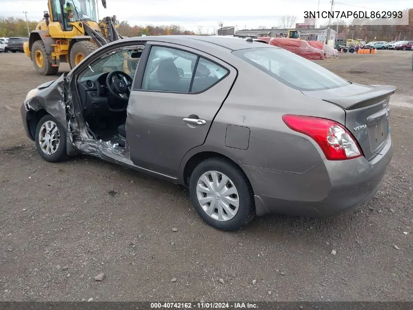 2013 Nissan Versa 1.6 Sv VIN: 3N1CN7AP6DL862993 Lot: 40742162