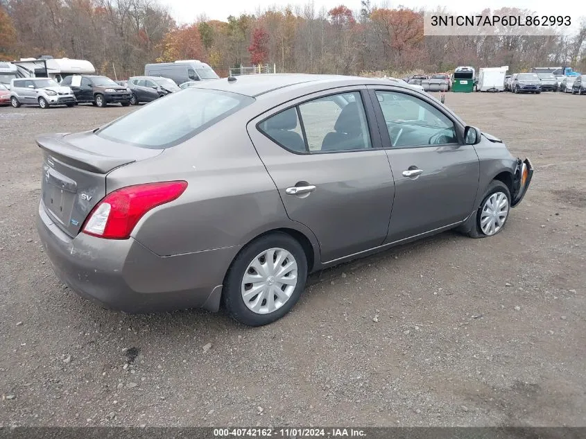 2013 Nissan Versa 1.6 Sv VIN: 3N1CN7AP6DL862993 Lot: 40742162